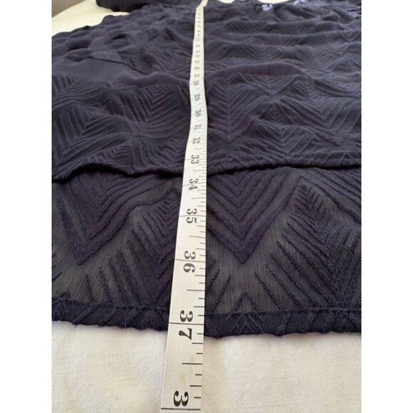 Holding Horses Anthropologie Womens Agusta Crochet Swing Tunic Dress L Navy Blue - Picture 12 of 13